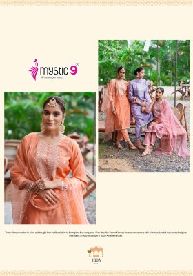 Flora vol 1 by Mystic 9 Premium quality embroidered readymade suit catalogue at affordable rate readymade suit catalogs