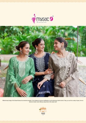 Flora vol 1 by Mystic 9 Premium quality embroidered readymade suit catalogue at affordable rate readymade suit catalogs