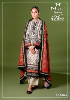 Flora vol 2 by Mishri Creation Karachi Style Lawn cotton unstitched dress material collection at amavi Expo dress material catalogs