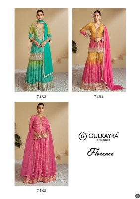 Florence by Gulkayra Designer embroidered fancy sharara suit catalogue at affordable rate fancy sharara suit Catalogs