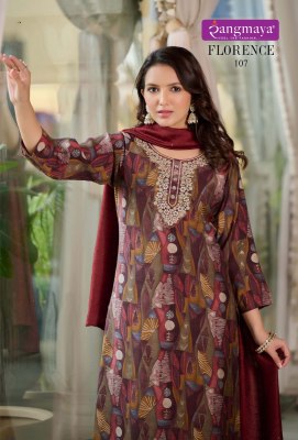 Florence by Rangmaya Modal silk designer kurti pant and dupatta catalogue at affordable rate readymade suit catalogs