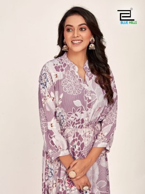 Florida by Blue Hills beautiful Reyon printed kurti with elastic in waist catalogue at low rate kurtis catalogs