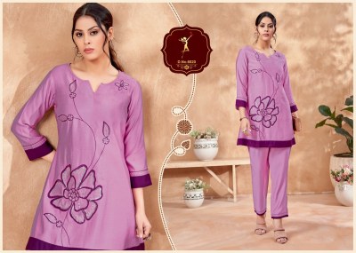 Four roses by pick and choose designer embroidered co ord set catalogue at affordable rate Size wise Combo Set