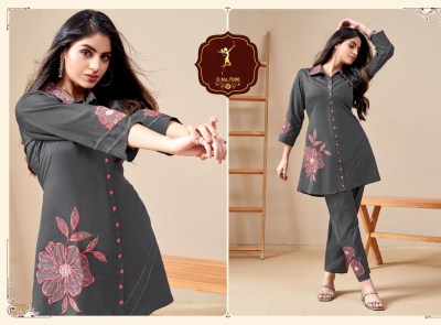 Four roses by pick and choose designer embroidered co ord set catalogue at affordable rate Size wise Combo Set