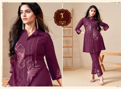 Four roses by pick and choose designer embroidered co ord set catalogue at affordable rate Size wise Combo Set