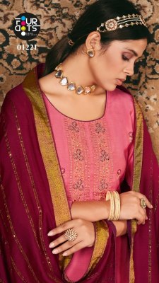 Fourdots by Triveni vol 2 maslin all over work with hand work unstitched suit catalogue Fourdots