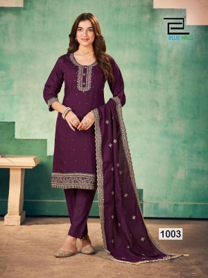 Full moon blue hills top bottom dupatta catalog at wholesale price  kurtis catalogs