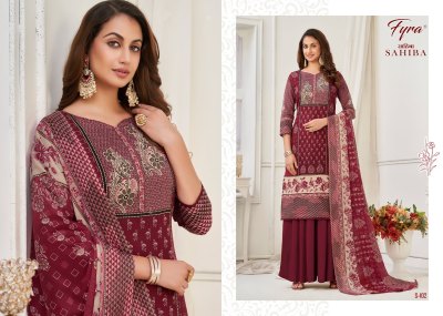 Fyra Designing Hub by Alok Suit Pure Soft Cotton Digital Print With Swarovski Diamond Work unstitched fancy sharara suit catalogue at low rate dress material catalogs