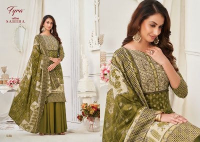 Fyra Designing Hub by Alok Suit Pure Soft Cotton Digital Print With Swarovski Diamond Work unstitched fancy sharara suit catalogue at low rate dress material catalogs