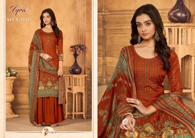 Fyra by Alok suit present Gul e naaz pure soft cotton embroidered fancy sharara suit catalogue at wholesale price fancy sharara suit Catalogs