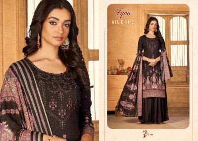 Fyra by Alok suit present Gul e naaz pure soft cotton embroidered fancy sharara suit catalogue at wholesale price fancy sharara suit Catalogs