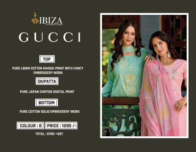 GUCCI by IBIZA pure lawn cotton khaddi printed dress material catalogue salwar kameez catalogs