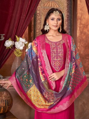 Galaxy Presented Silk Embroidered top bottom and dupatta catalopgue readymade suit catalogs