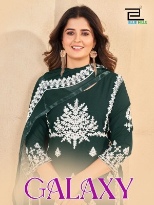 Galaxy by Blue Hills Reyon Chain Stitch Embroidered Readymade suit Catalogue at Low Rate wholesale catalogs