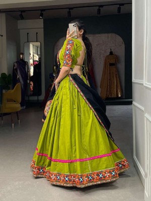 Gamthiwork Navratri specail green colour Navaratri Lehenga Choli collection  lehenga choli catalogs