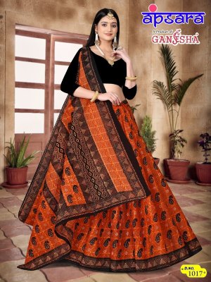 Ganesha Apsara Vol 1 heavy cotton printed saree catalogue at wholesale price sarees catalogs