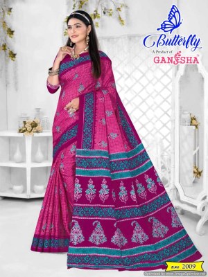 Ganesha by Butterfly vol 2 heavy cotton printed saree catalogue at affordable rate sarees catalogs