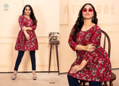 Ganesha by Misha vol 2 fancy pure cotton printed western top catalogue at affordable rate western wear catalogs