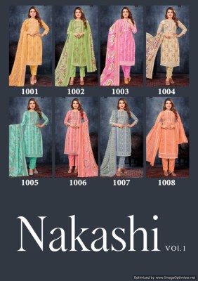 Ganeshji by Nakashi vol 1 pure cotton unstitched dress material catalogue  salwar kameez catalogs