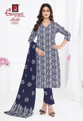 Ganpati Batik Vol 12 Pure Cotton Batik Printed Kurti Pant Dupatta Set Wholesale Ethnic Wear Collection wholesale catalogs