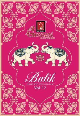 Ganpati Batik Vol 12 Pure Cotton Batik Printed Kurti Pant Dupatta Set Wholesale Ethnic Wear Collection kurti pant with dupatta Catalogs