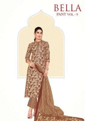 Ganpati Bella Vol 9 Printed Cotton Kurti Set Bulk 15 Pcs Ethnic Wear Collection kurti pant with dupatta Catalogs
