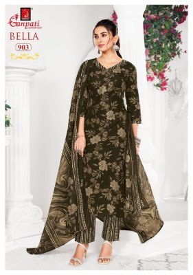 Ganpati Bella Vol 9 Printed Cotton Kurti Set Bulk 15 Pcs Ethnic Wear Collection kurti pant with dupatta Catalogs