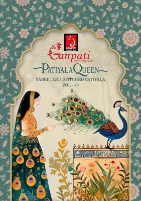 Ganpati Patiyala Queen Patiyala Vol-10 Printed daily wear top bottom and dupatta cataloge readymade suit catalogs