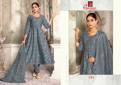 Ganpati Suit present Jaipuri Special Nayra Cut Style anarkali suit catalogue at affordable rate readymade suit catalogs