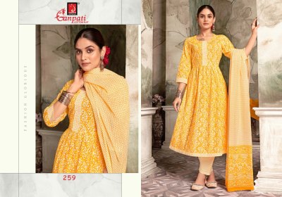 Ganpati Suit present Jaipuri Special Nayra Cut Style anarkali suit catalogue at affordable rate readymade suit catalogs