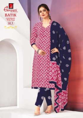 Ganpati by Batik vol 8 heavy cotton printed readymade suit catalogue rate readymade suit catalogs