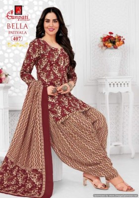 Ganpati by Bella patiyala vol 4 heavy cotton printed dress material catalogue salwar kameez catalogs