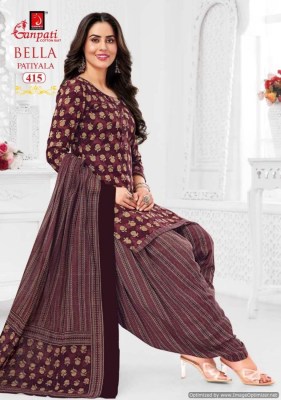 Ganpati by Bella patiyala vol 4 heavy cotton printed dress material catalogue salwar kameez catalogs