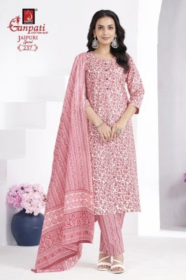 Ganpati by Jaipuri special vol 10 pure a line kurti pant and dupatta catalogue  readymade suit catalogs