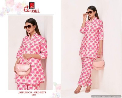 Ganpati by Jaipuri vol 8 fancy printed heavy pure cotton co ord set catalogue at amaviexpo Size wise Combo Set