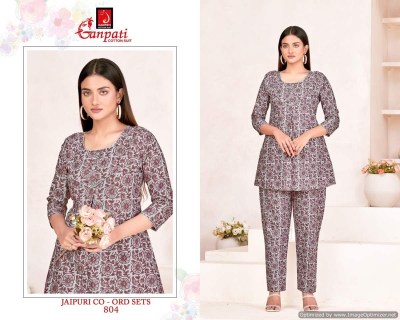 Ganpati by Jaipuri vol 8 fancy printed heavy pure cotton co ord set catalogue at amaviexpo Size wise Combo Set