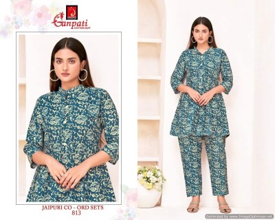 Ganpati by Jaipuri vol 8 fancy printed heavy pure cotton co ord set catalogue at amaviexpo Size wise Combo Set