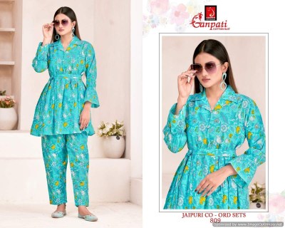 Ganpati by Jaipuri vol 8 fancy printed heavy pure cotton co ord set catalogue at amaviexpo Size wise Combo Set