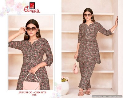 Ganpati by Jaipuri vol 8 fancy printed heavy pure cotton co ord set catalogue at amaviexpo Size wise Combo Set