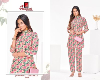 Ganpati by jaipuri vol 9  jaipuri cotton printed co ord set cataloguer at affordable rate co ord set catalogs