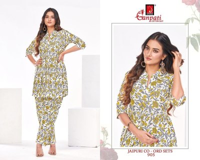 Ganpati by jaipuri vol 9  jaipuri cotton printed co ord set cataloguer at affordable rate co ord set catalogs