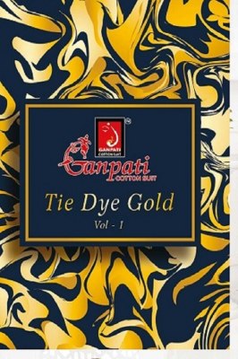 Ganpati by the dye gold pure cotton printed unstitched dress material catalogue at low rate salwar kameez catalogs