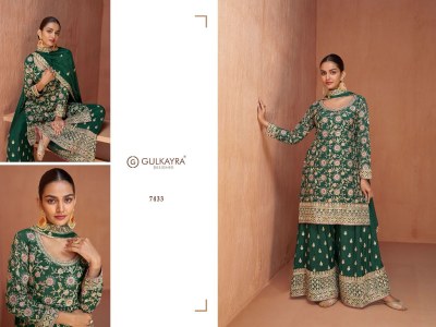 Gazal by Gulkayra Designer Real Chinon Fancy Embroidered Sharara suit catalogue at amavi expo  readymade suit catalogs