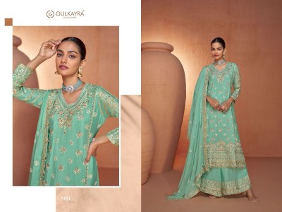 Gazal by Gulkayra Designer Real Chinon Fancy Embroidered Sharara suit catalogue at amavi expo  readymade suit catalogs