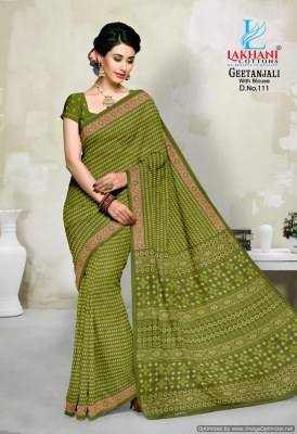 Geetanjali by Lakhani heavy pure cotton printed saree catalogue lakhani