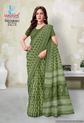 Geetanjali by Lakhani heavy pure cotton printed saree catalogue sarees catalogs