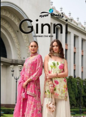 Ginni by Your Choice Unique embroidered fancy sharara suit catalogue at affordable rate Your choice