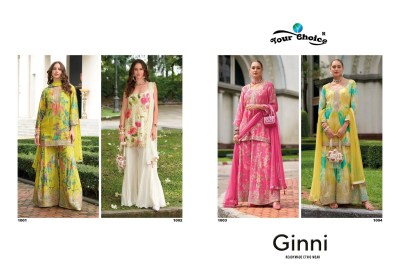 Ginni by Your Choice Unique embroidered fancy sharara suit catalogue at affordable rate fancy sharara suit Catalogs