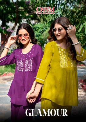 Glamour by Ossm jaipuri flex cotton exclusive short top with pant set at affordable rate  wholesale catalogs