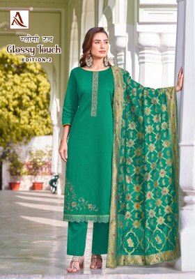 Glossy Touch 2 by Alok suit Embroidered unstitched dress material catalogue salwar kameez catalogs